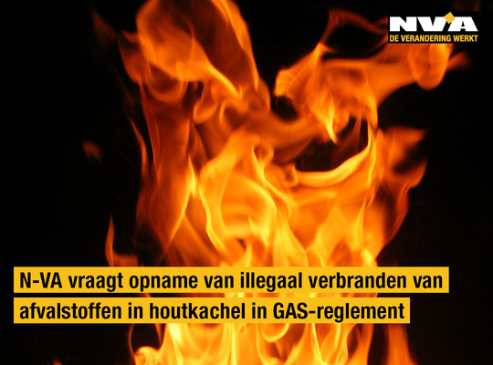 N-VA Heusden-Zolder vraagt opname van illegaal verbranden van afvalstoffen in houtkachel in GAS-reglement N-VA Heusden-Zolder vraagt opname van illegaal verbranden van afvalstoffen in houtkachel in GAS-reglement