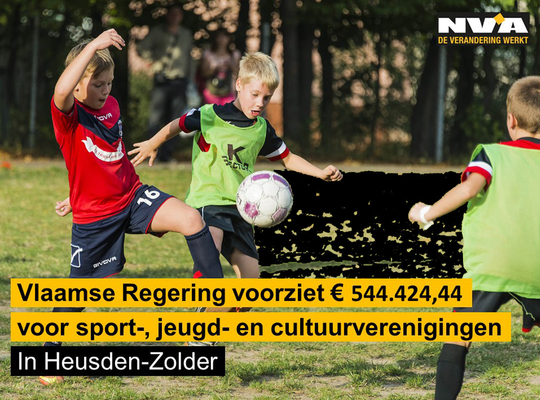 Vlaanderen voorziet € 544.424,44 voor sport-, jeugd- en cultuurverenigingen in Heusden-Zolder