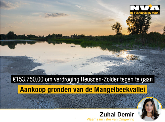 153.750,00 euro Vlaamse subsidies om verdroging in Heusden-Zolder tegen te gaan